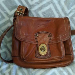 Coach Legacy Whiskey Leather Crossbody Purse